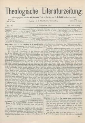 441-442 [Rezension] Hoonacker, A. van, Néhémie en l‘an 20 d‘Artaxerxès I., Esdras en l‘an 7 d‘Artaxerxès II