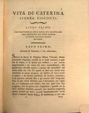 Vita Di Caterina Sforza Riario Contessa D'Imola, E Signora Di Forli : Descritta In Tre Libri. 1