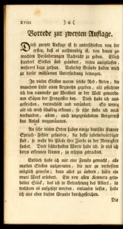 Vorrede zur zweyten Auflage