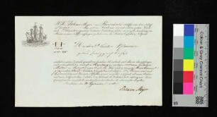 Frachtbrief, 18. September 1810, Schiffer Johann Meyer