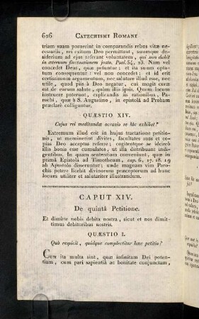 626-641, Caput XIV. De quintâ Petitione.