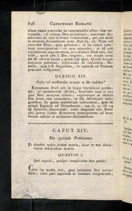 626-641, Caput XIV. De quintâ Petitione.