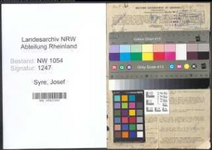 Entnazifizierung Josef Syre , geb. 02.11.1897 (Justizsekretaer)