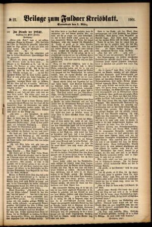 Zweite Ausgabe vom Samstag, den 02. März 1901.
