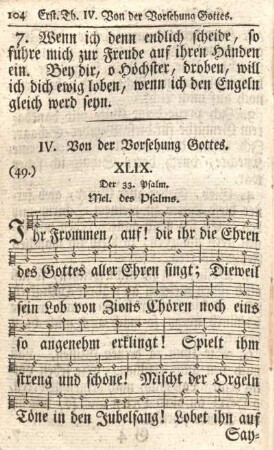 IV. Von der Vorsehung Gottes.