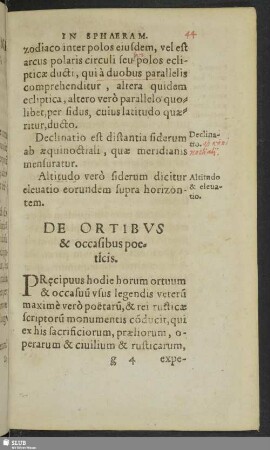 De Ortibus & occasibus poeticis