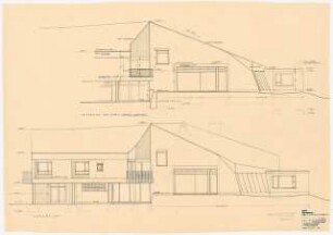 Haus und Garten Paul Neuerburg, Köln-Marienburg: Südansichten 1:50