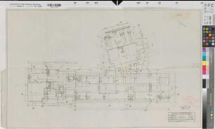 Münster (Münster) Behördenhaus Alter Steinweg Entwurf Fundamentplan 1956 1 : 100 58 x 96 Pause Staatsneubauleitung Münster Regierung Münster Nr. 34081