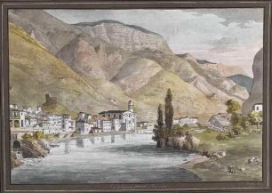 'Valstagna presso Bassano - F. ? Martens f(ecit)' Aquarell
