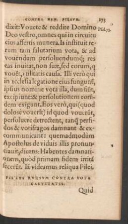 Pileus Rursum Contra Vota Castitatis.