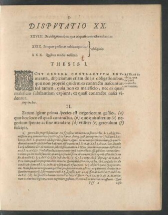 Disputatio XX. ... Thesis ...