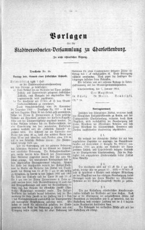 In nicht öffentlicher Sitzung. (18.), 21. Januar 1914