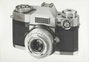 Spiegelreflexkamera "Contaflex Super" der Zeiss Ikon AG mit Objektiv "Tessar" und Verschluss "Syncho-Compur"