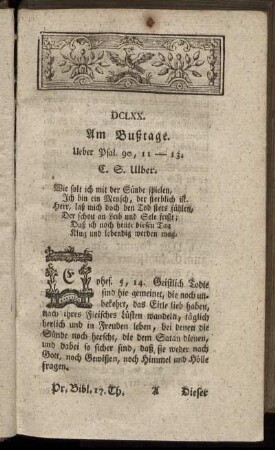 DCLXX. Am Bußtage