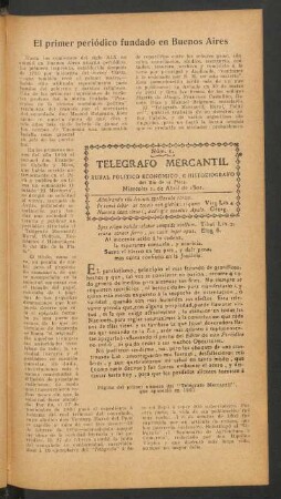 El primer periódico fundado en Buenos Aires