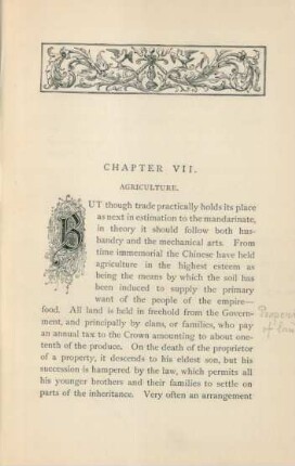 Chapter VII. Agriculture