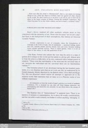 Formalists And The "Significant Form"