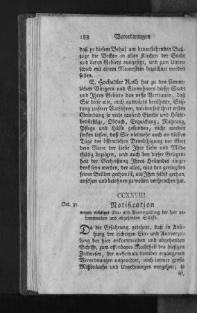 CCXXVIII. Notification
