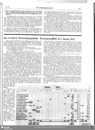 Das erweiterte Wareneingangsbuch - Benutzungspflicht ab 1. Januar 1940