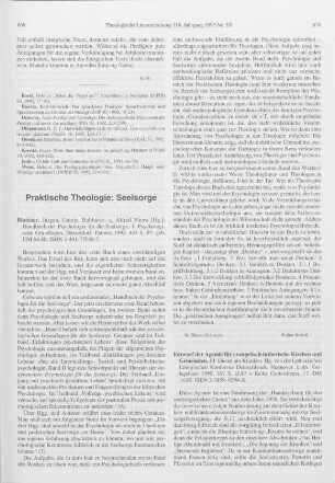Praktische Theologie: Seelsorge