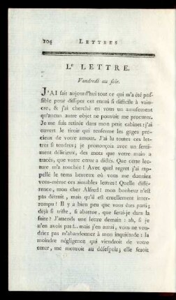 Le Lettre. Vendredi au soir.
