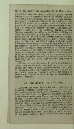 23. Matthias. 1612 - 1619