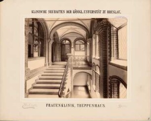 Universität Breslau Klinische Neubauten. Frauenklinik: Innenansicht Treppenhaus