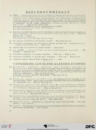 Beeldhouwwerken (Nr. 835-843)