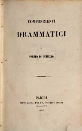 Componimenti drammatici