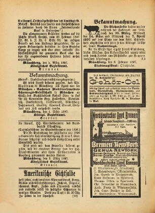 Amts-Blatt für das Bezirksamt Münchberg. 1897