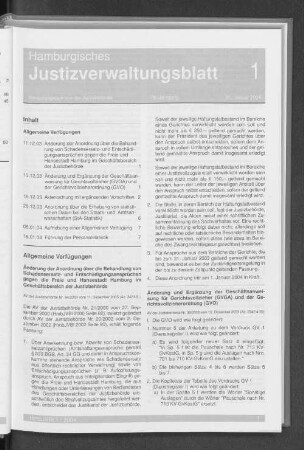 Änderung und Ergänzung der Geschäftsanweisung für Gerichtsvollzieher (GVGA) und der Gerichtsvollzieherordnung (GVO)