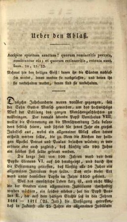 Ueber den Ablass : eine Predigt