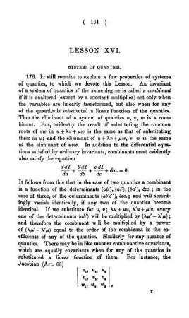 Lesson XVI. Systems of quantics.
