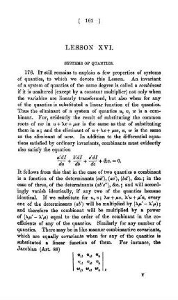 Lesson XVI. Systems of quantics.