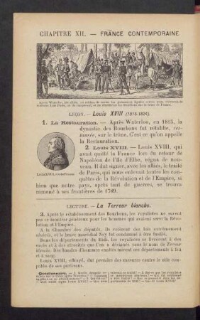 Chapitre XII. - France contemporaine