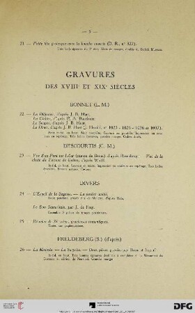 Gravures des XVIII et XIX siècles (Nr. 22-42)