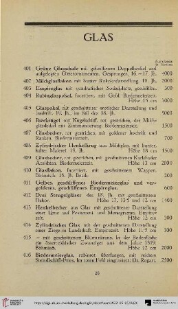 Glas (Nr. 401-426)