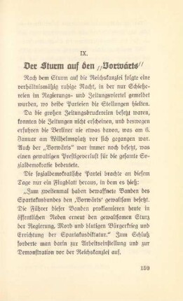 IX. Der Sturm auf den "Vorwärts"