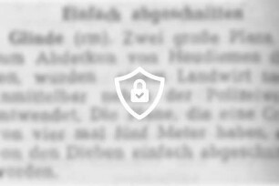 Einfach abgeschnitten