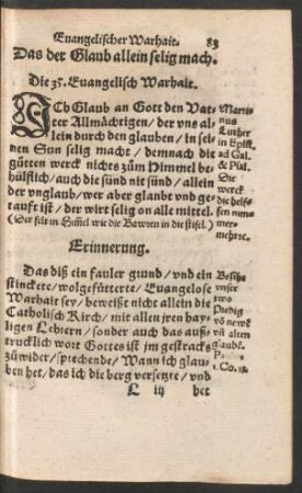 Die 35. Evangelisch Warhait.