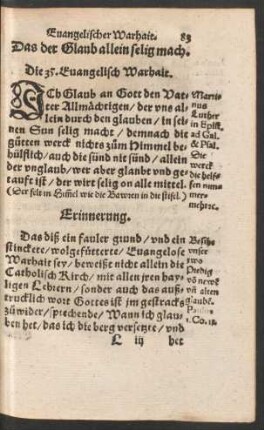 Die 35. Evangelisch Warhait.
