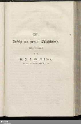 XIIb. Predigt am zweiten Osterfeiertage : (Fortsetzung)