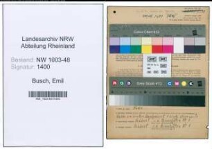 Entnazifizierung Emil Busch , geb. 28.05.1898 (Schlosser)