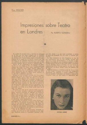 Impresiones sobre teatro en Londres