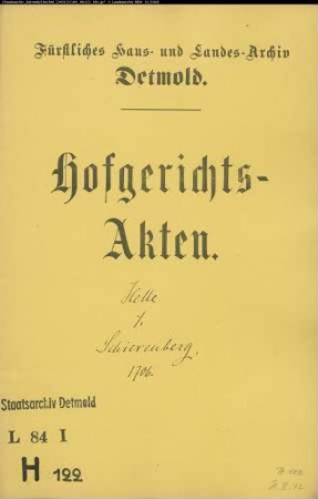 Helle, Johann Henrich zu Horn gegen Bürgermeister Schierenberg zu Horn - Schuldforderung