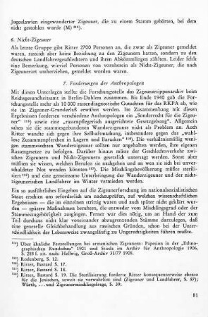 7. Forderungen der Anthropologen
