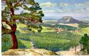 Blick von der Bastei auf den Lilienstein