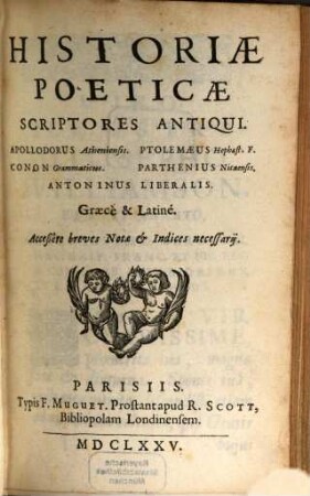 Historiae poeticae Scriptores antiqui