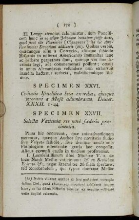 Specimen XXVI. - Specimen XXVII.