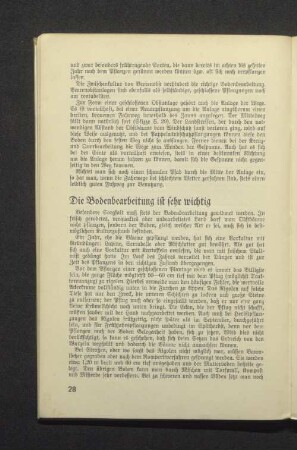 Die Bodenbearbeitung ist sehr wichtig
